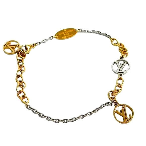 LV MIXED METAL LOGO CHAIN BRACELET - Picture 1 of 5